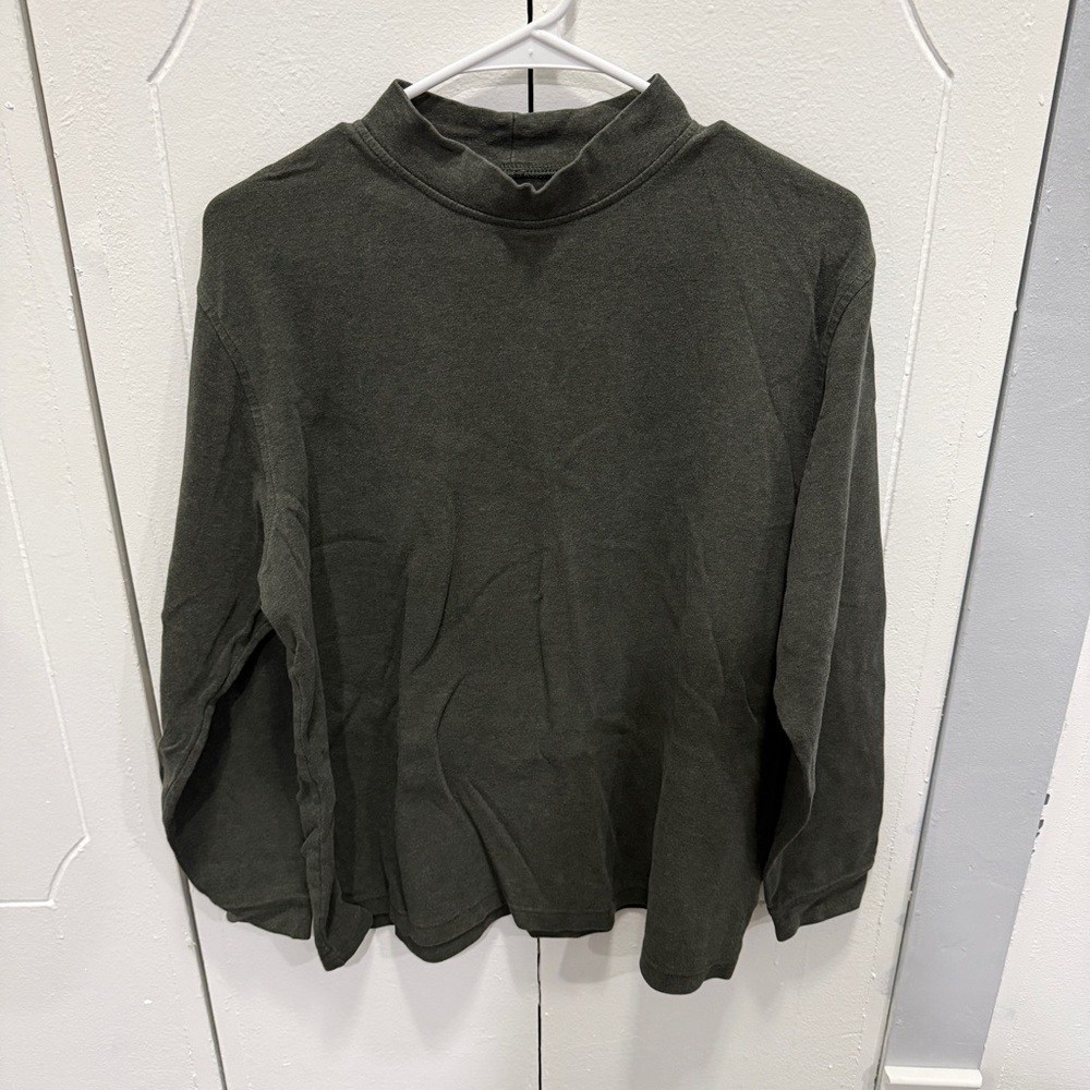 Croft & Barrow Green Turtleneck Long Sleeve